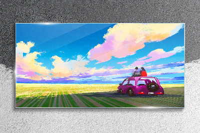 Glas foto Een reis door kleurrijke landschappen