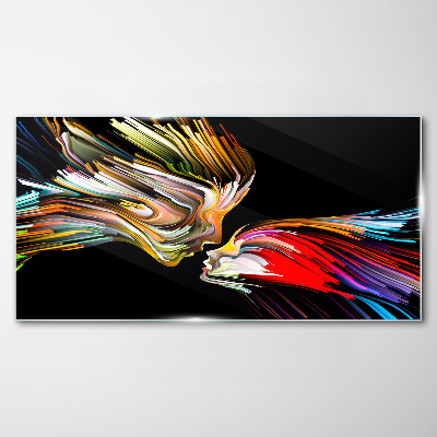 Glas foto De vereniging van kleurrijke zielen