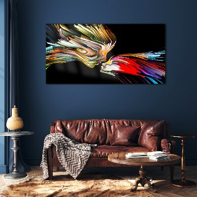 Glas foto De vereniging van kleurrijke zielen