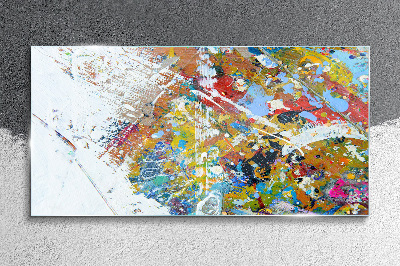 Glas foto Kleurrijke abstracte chaos