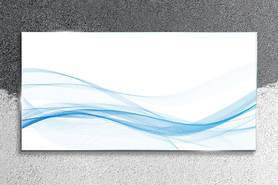 Glas foto Golven in tinten blauw