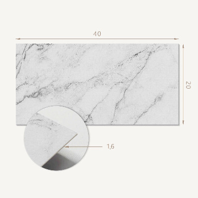 Vinyl wandpaneel Elegant wit marmer