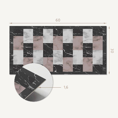 Vinyl wandbekleding Marmeren tegelpatroon