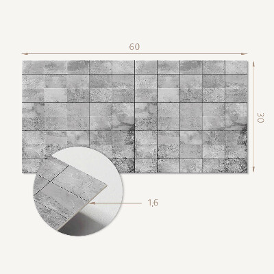 Vinyl wandbekleding Steen tegelpatroon