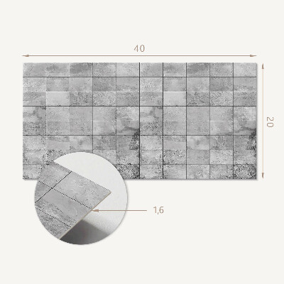 Vinyl wandbekleding Steen tegelpatroon