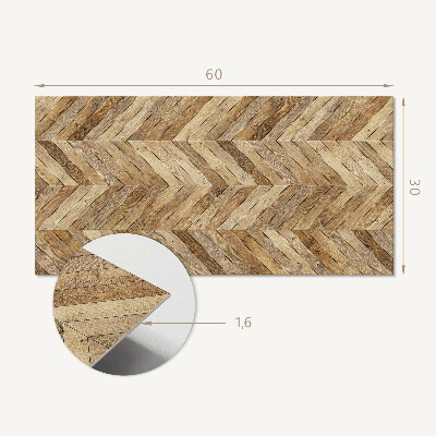 Vinyl wandpaneel Visgraat houtpatroon