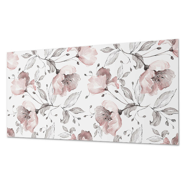Pvc wandpaneel Bloemen aquarelpatroon