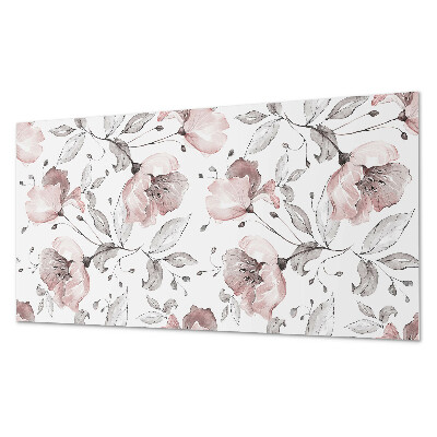 Pvc wandpaneel Bloemen aquarelpatroon