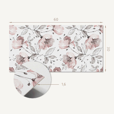 Pvc wandpaneel Bloemen aquarelpatroon