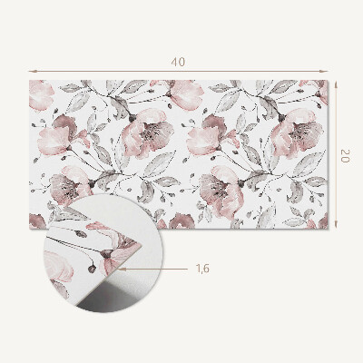 Pvc wandpaneel Bloemen aquarelpatroon