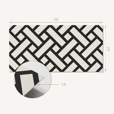 Vinyl wandpaneel Verweven geometrisch patroon