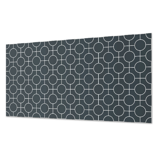 Pvc wandpaneel Geometrisch patroon van cirkels en lijnen