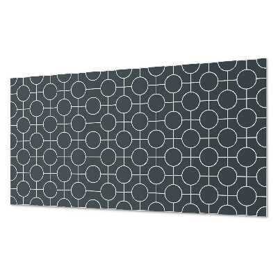 Pvc wandpaneel Geometrisch patroon van cirkels en lijnen