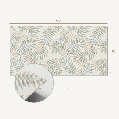 Pvc wandpaneel Bladeren in een delicaat patroon