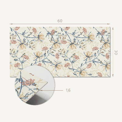 Vinyl wandpaneel Bloemenpatroon op de achtergrond