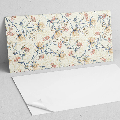 Vinyl wandpaneel Bloemenpatroon op de achtergrond