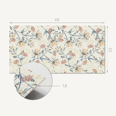 Vinyl wandpaneel Bloemenpatroon op de achtergrond