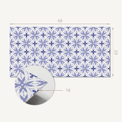 Vinyl wandbekleding Geometrisch patroon met bloemen
