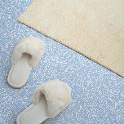 Vinyl wandbekleding Bladpatroon in golven