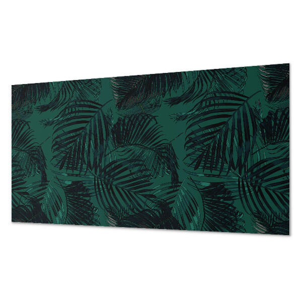 Vinyl wandpaneel Palmbladeren op de achtergrond