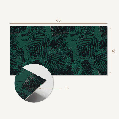 Vinyl wandpaneel Palmbladeren op de achtergrond