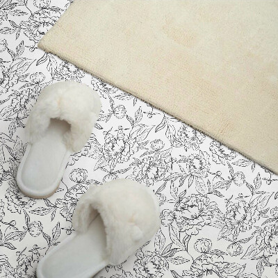 Vinyl wandbekleding Bloemenpatroon met bladeren