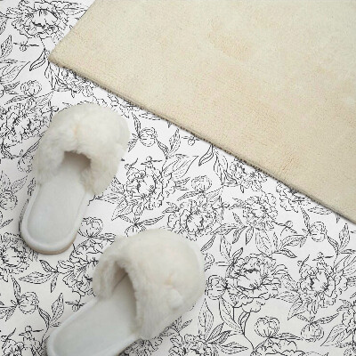 Vinyl wandbekleding Bloemenpatroon met bladeren