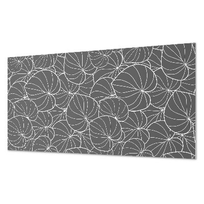 Vinyl wandpaneel Bladeren in een delicaat patroon