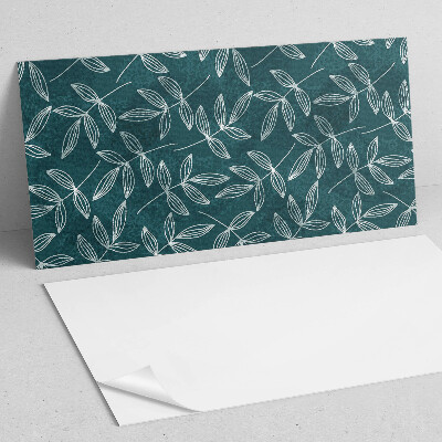 Vinyl wandbekleding Bladeren op een gestructureerde achtergrond