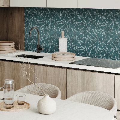 Vinyl wandbekleding Bladeren op een gestructureerde achtergrond