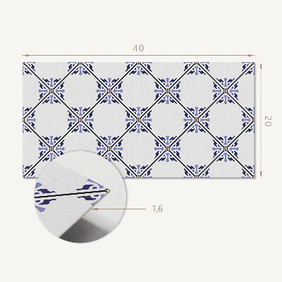 Vinyl wandpaneel Patroon met een bloemenmotief