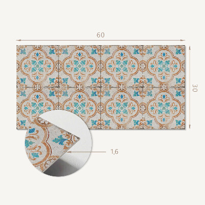 Vinyl wandpaneel Decoratief motief met bloemen