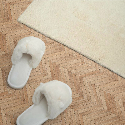 Vinyl wandpaneel Visgraat vloerpatroon