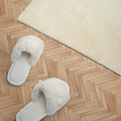 Vinyl wandpaneel Visgraat vloerpatroon