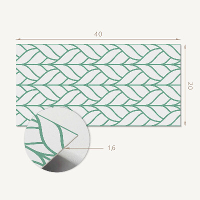 Vinyl wandpaneel Bladpatroon in symmetrie