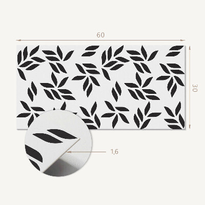 Vinyl wandbekleding Bladpatroon op de achtergrond