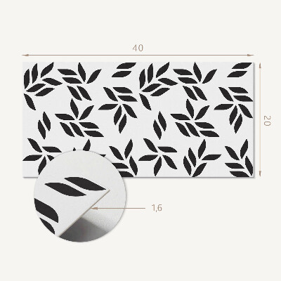 Vinyl wandbekleding Bladpatroon op de achtergrond