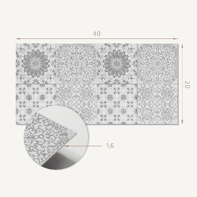 Pvc wandpaneel Geometrische en bloemmotieven
