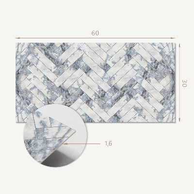 Vinyl wandpaneel Marmeren visgraatpatroon