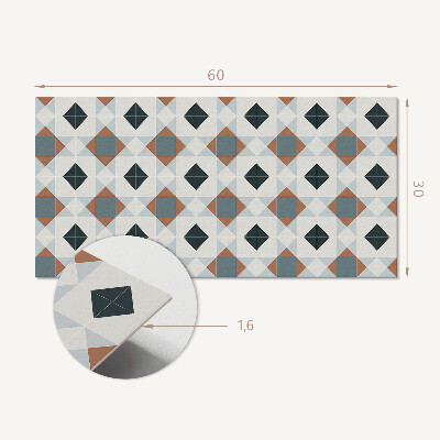 Vinyl wandbekleding Geometrisch tegelpatroon