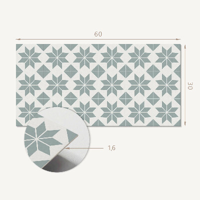 Vinyl wandpaneel Geometrische bloemenpatronen