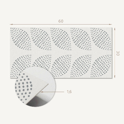 Pvc wandpaneel Bladpatroon met stippen