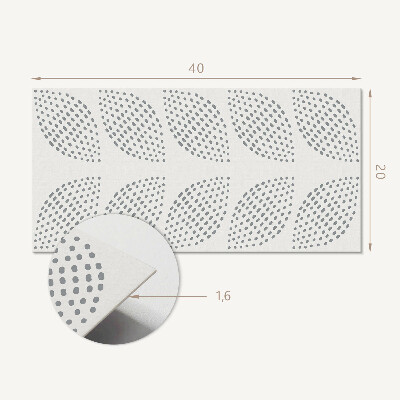 Pvc wandpaneel Bladpatroon met stippen