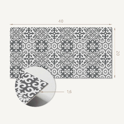 Vinyl wandbekleding Decoratieve patronen op tegels