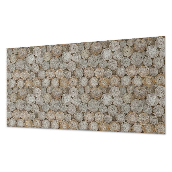 Vinyl wandbekleding Patroon met houten cirkels