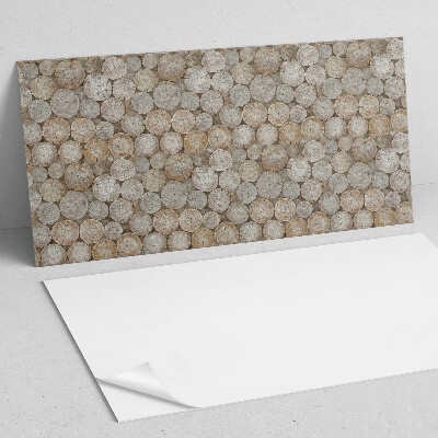 Vinyl wandbekleding Patroon met houten cirkels