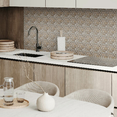 Vinyl wandbekleding Patroon met houten cirkels