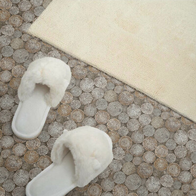 Vinyl wandbekleding Patroon met houten cirkels