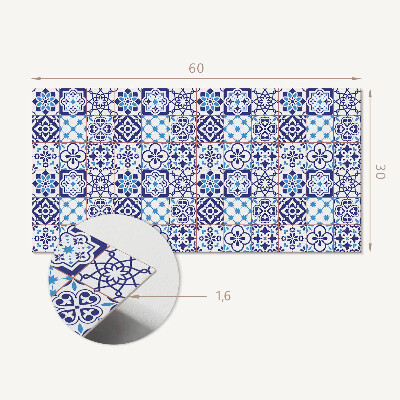 Pvc wandpaneel Mozaïekpatroon met bloemen