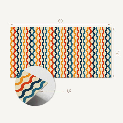 Vinyl wandbekleding Golven in een ritmisch patroon